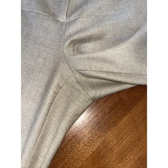 Theory Women’s Tailor Trouser C Sleek Flannel Beige Wool Dress Crop Pants Sz 6 - Picture 7 of 7